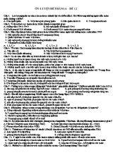 Đề ôn luyện Tháng 6 môn Lịch sử 12 - Đề 12
